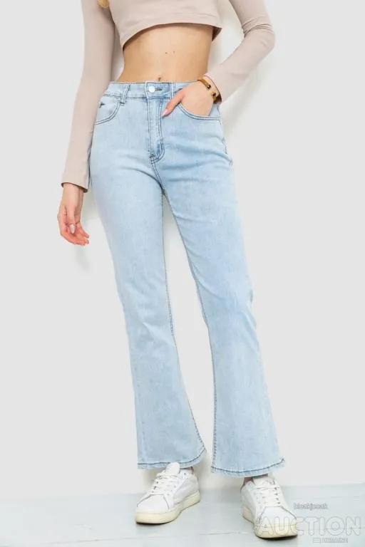 Джинсы женские стрейч, цвет голубой, 129R0057 Ціна