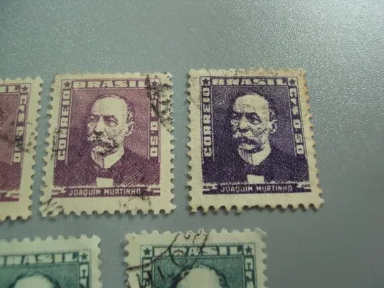 Купити марки Бразилия 1954 стандарт личности Жоаким Муртиньо лот 5 шт гаш №3604