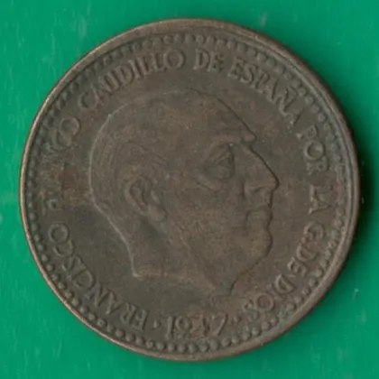 фото, 1 песета 1947 (1952) року Іспанія [МШ]