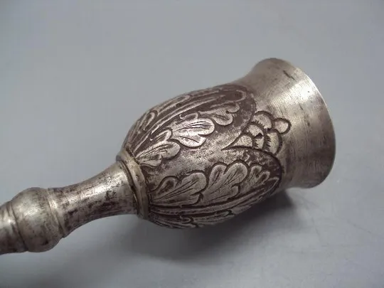 Рюмка стопка узор листья листочки серебро 84 проба вес 67,57 г высота 10,4 см, диаметр 3,7 см №14317 Характеристики