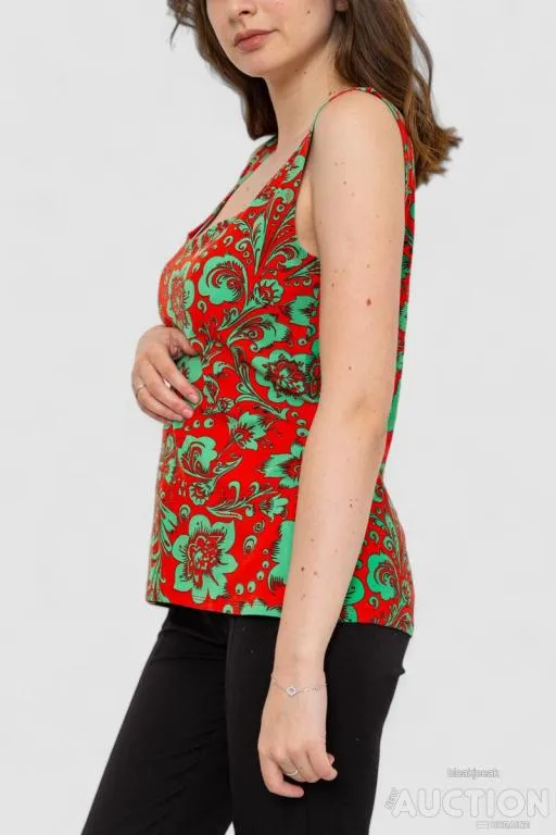 Майка женская, цвет красно-зеленый, 186R141 З аукціону