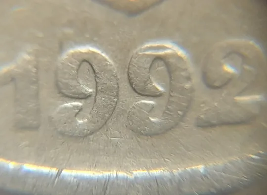 (539) 10 копійок 1992 2.1(9)ВАм брак по каталогу В.Шекені (10 копеек 1992) Ціна