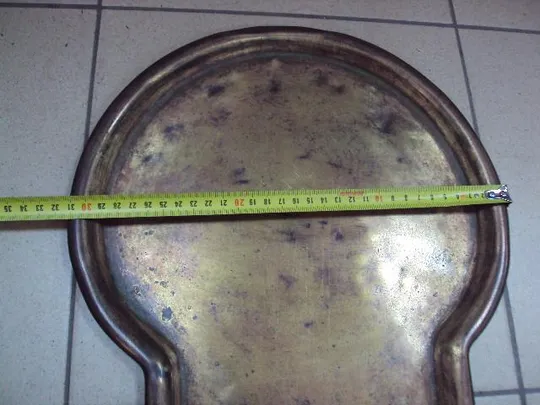 Поднос замочная скважина для самовара латунь клеймо Т.К. длина 42,5 см №11488 Характеристики