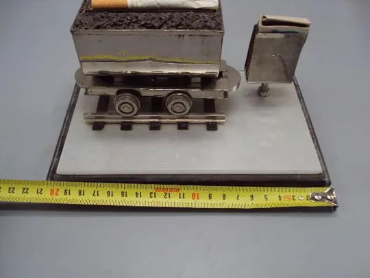 Купити Сигаретница хьюмидор вагонетка с углем подарок шахтеру размер 10,2 х 20,5 х 13 см №13797