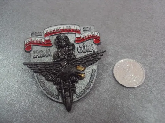 знак  XI слет jasna gora ралли мотоциклов 2014 №5103 Ціна