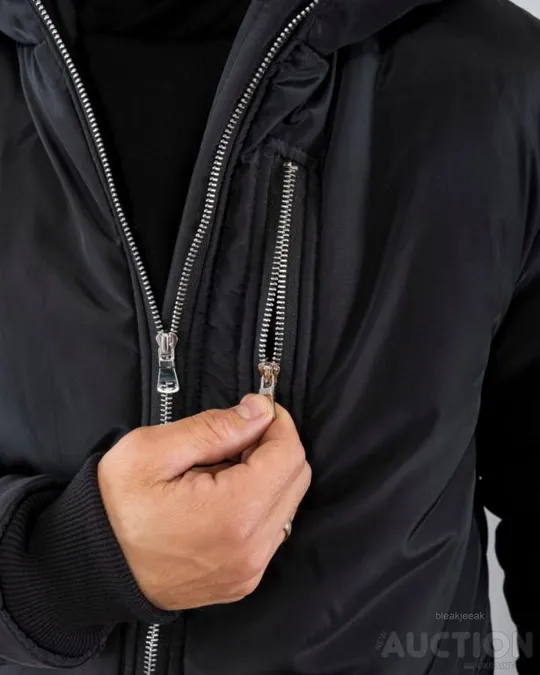 Чоловіча куртка-парка чорного кольору Інтернет-аукціон