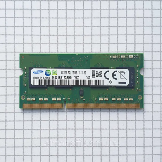 Модуль пам&#039;яті Samsung 4GB 1Rx8 PC3L-12800S (DDR3L) M471B5173BH0-YK0 для ноутбука Ціна