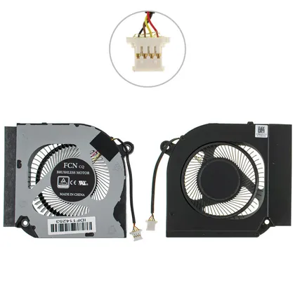 фото, Оригінальний вентилятор для ноутбука ACER NITRO 5 AN517-52, AN515-44, AN515-55, (CPU FAN), З КРИШКОЮ, 4pin (23.Q7KN2.001) (Кулер)