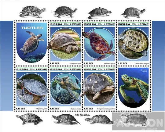 Сьерра Леоне-Папуа-Новая Гвинея-Гвинея-2024-1986-87.Чистая коллекция из 5 полных комплектов. Фауна морей.MNH З аукціону