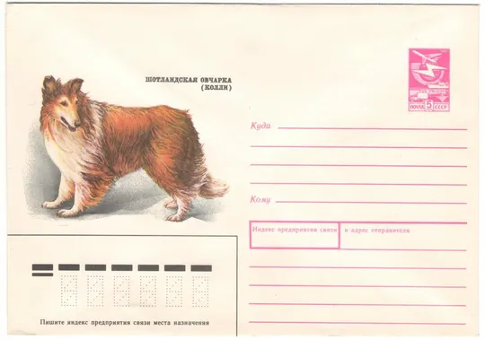 Шотландская овчарка колли. ХМК. 1989 рік. СРСР Ціна