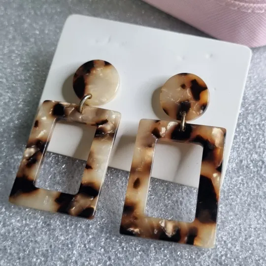 Сережки з леопардовим принтом, акрил Продаж