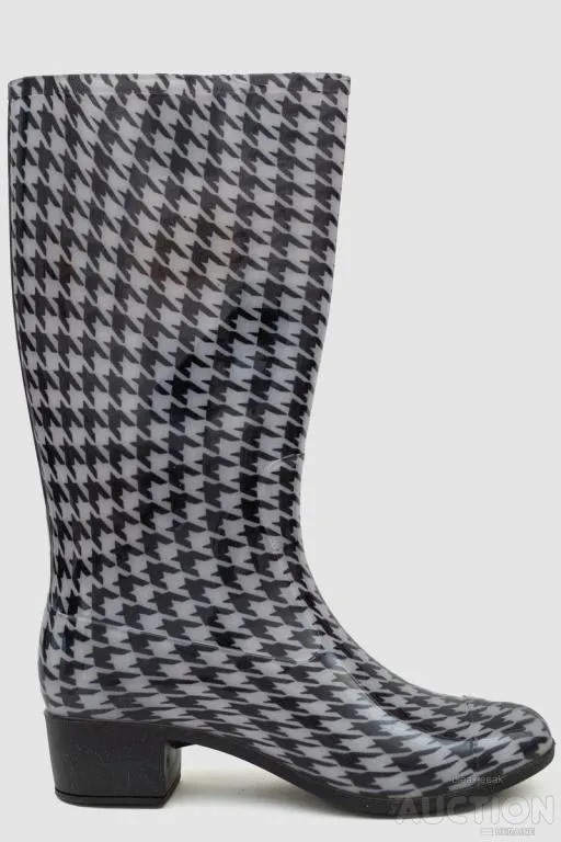 Сапоги резиновые женские, цвет серо-черный, 243R002-191 Ціна