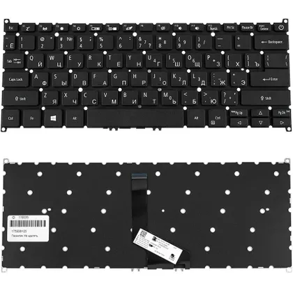 фото, Клавіатура для ноутбука ACER (AS: SF514-56) rus, black, без фрейму