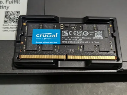 фото, DDR5 Crucial 16GB 5600MHz CL46 So-DIMM 1.1v ОЗУ RAM оперативка