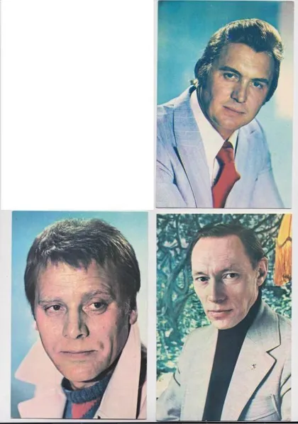 фото, КЛАСС, ИЗОТОВ, ЭЙБОЖЕНКО - АРТИСТЫ СОВЕТСКОГО КИНО = 3 открытки 1980 г. #