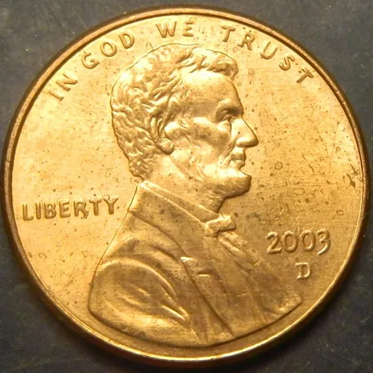 1 цент 2003 D США Ціна