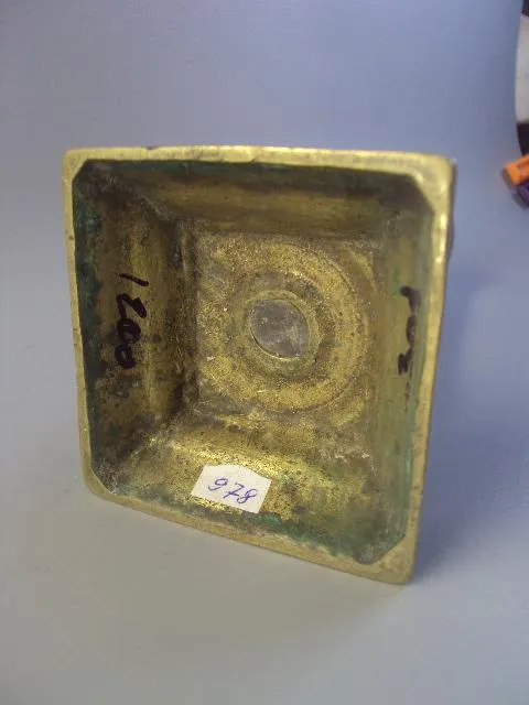 Подсвечник колонна бронза маленький высота 14,5 см (№ 978) Де купити