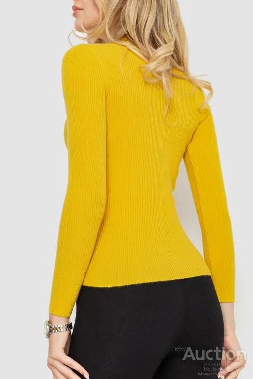 Водолазка женская трикотажная, цвет горчичный, 204R035 Продаж