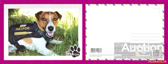 ** УКРАЇНА 2022 листівка Пес Патрон Ціна