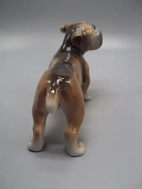 Фигура фарфор статуэтка Германия HUS Unterweissbach собака бульдог собачка высота 12,5 см №14255 Продаж