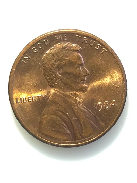 #653 США 1 цент 1984 Лінкольн Цент (без мітки монетного двору) Ціна