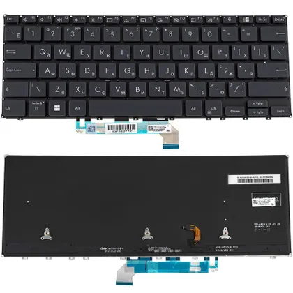 фото, Клавіатура для ноутбука ASUS (B3302 series) rus, black, без фрейму