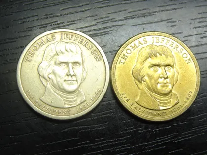 фото, 1 долар 2007 США Томас Джефферсон (два різновиди)