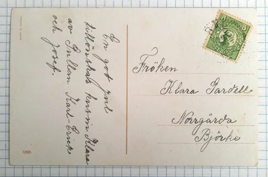 Поштова картка Веселого Різдва поч. ХХ ст. Швеція Ja06 З аукціону