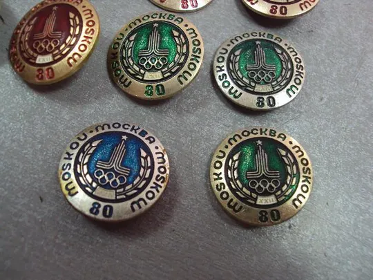 знак олимпиада москва 1980 символ круглый лот 10 шт №5126 Продаж