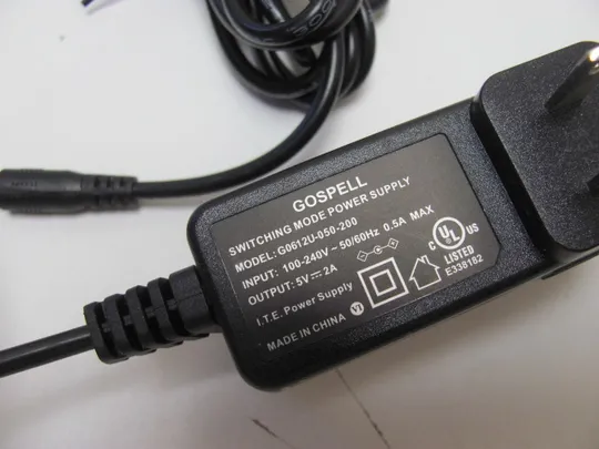0808 адаптер живлення  GOSPELL G0612U-050-200 5V 2A  3 шт НІМЕЧЧИНА Де купити