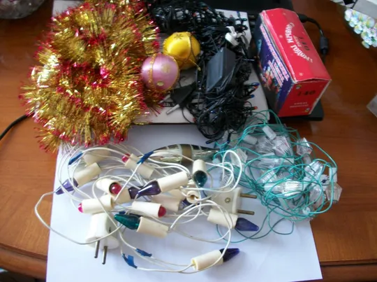 Гирлянда СССР , 3-Штук , 1960-70-х годов , 3-три игрушка на елку, 1-один дождь Ціна