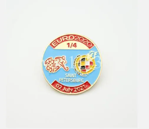 Футбол матчевый значок из серии  "ЕВРО 2020"  ШВЕЙЦАРИЯ - ИСПАНИЯ 1/4 финала Ціна