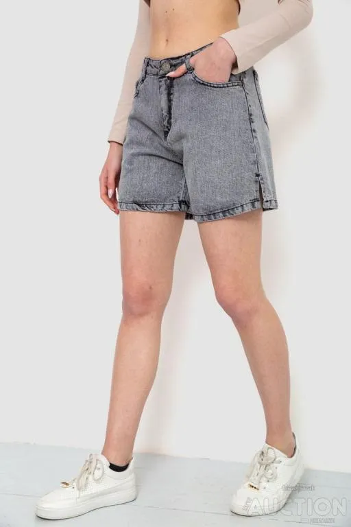 Шорты джинсовые женские, цвет серый, 244R00501 З аукціону