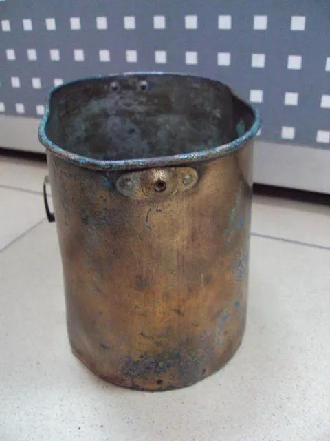 Котелок армейский РИА клеймо орел ПБ И С. ПК 1912 СОЗ царский медь целый без дыр высота 13 см №10107 Інтернет-аукціон