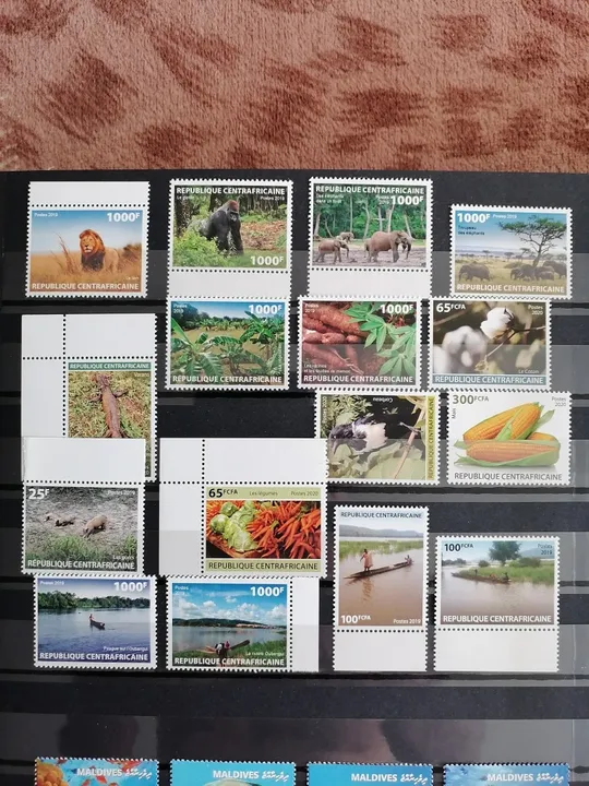 ЦАР-Флора- Фауна- Рыбалка -2019-2020  . 6 чистых полных серий. Марки Одиночки.MNH. Ціна