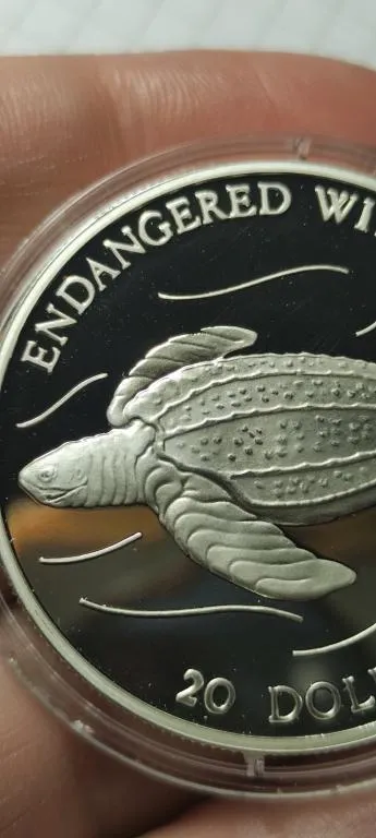 20 долларов 1993 года монета серебро Черепаха 1 унция Тувалу Елизавета Вторая vk481 Продаж