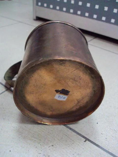 Кружка медь старая высота 12 см, диаметр 11,5 см №622 Де купити