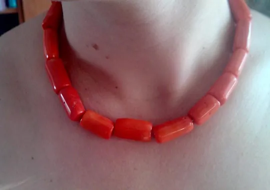 Красивое и сексуальное колье из кораллов, крупные натуральные бусы  mr581 Ціна