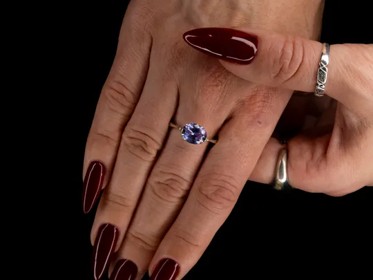 Купити Комплект з срібла 925 проби зі вставкою з л.аметисту