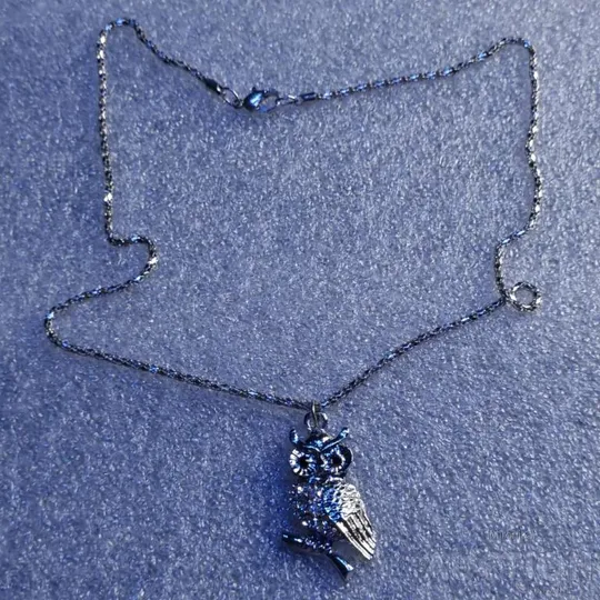 Ніжний ланцюжок з кулоном сови зі стразами Недорого