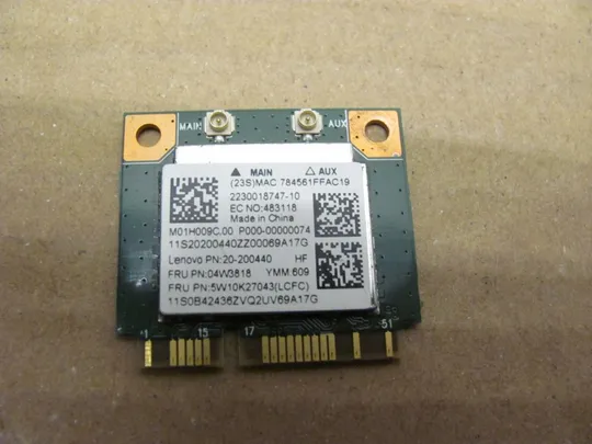 номер0547-29 WI-FI адаптер Плата мережева карта плата модему Modem Board 04W3818 для LENOVO IdeaPad 100-15 100-15IBD B50-50 E440 E540 S440 S540 оригінал З аукціону
