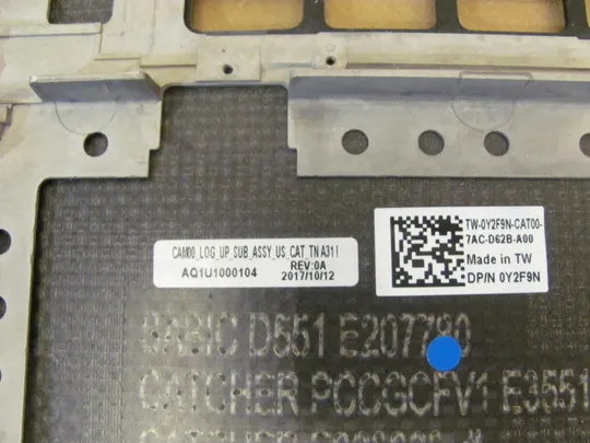 номер0914-8 Кришка панель палмрест AQ1U1000104 0Y2F9N для Dell XPS 15 9560 Precision 5520 оригінал Торговий майданчик