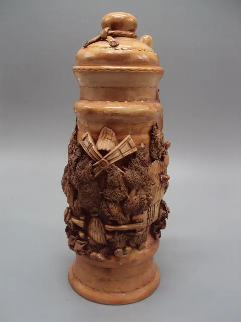 Купити Пивная кружка керамика бокал для пива авторский Щ.Ю. хатка и мельница домик высота 23,5 см №13370