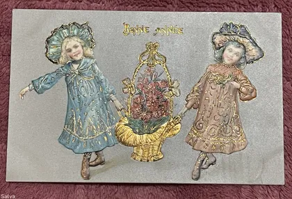 фото, Поштова листівка 1900-1960 ( з тисненням)