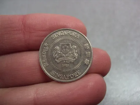монета сингапур 10 центов 1989 №8703 З аукціону