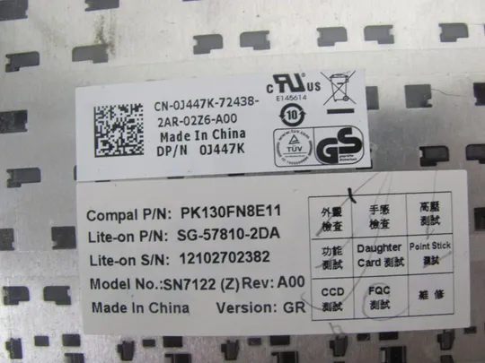 номер0276-3 клавіатура Клавіатура для ноутбука  Keyboard  робоча 020P73 0J447K NBX00012G00 для Dell Latitude E6430 E6420 E6430 оригінал Недорого