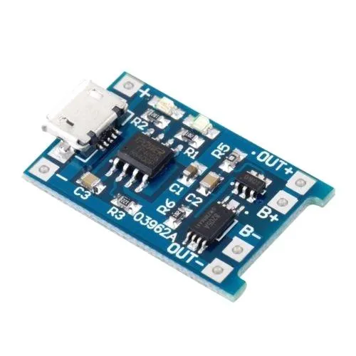 Модуль зарядки литиевых Li-ion батарей от MicroUSB TP4056 и защита DW01 Ціна