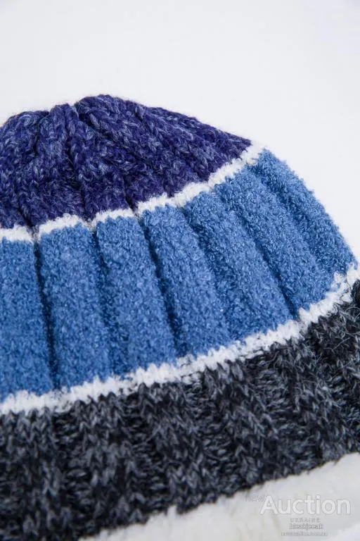Детская шапка, серо-синего цвета, из шерсти, 167R7777 З аукціону