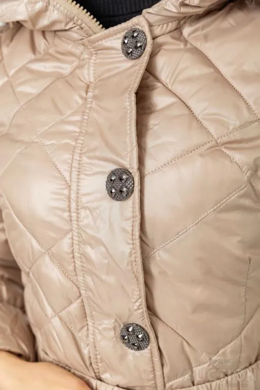 Куртка женская с поясом, цвет бежевый, 235R803 Де купити