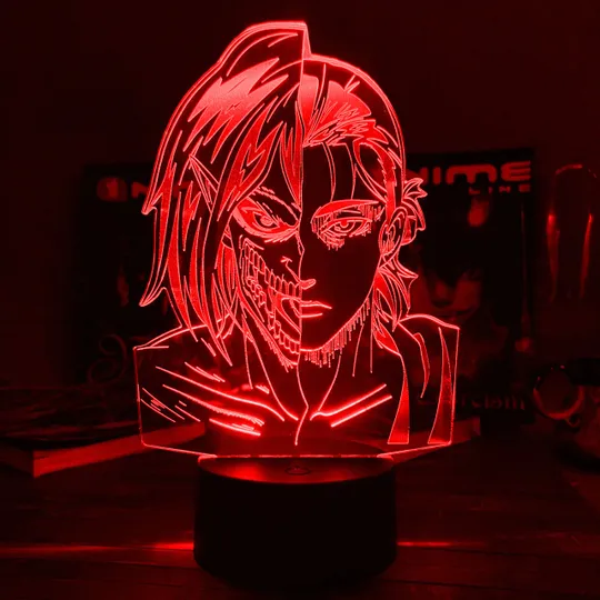 Акриловий світильник-нічник Ерен Єгер червоний tty-n001733 Ціна